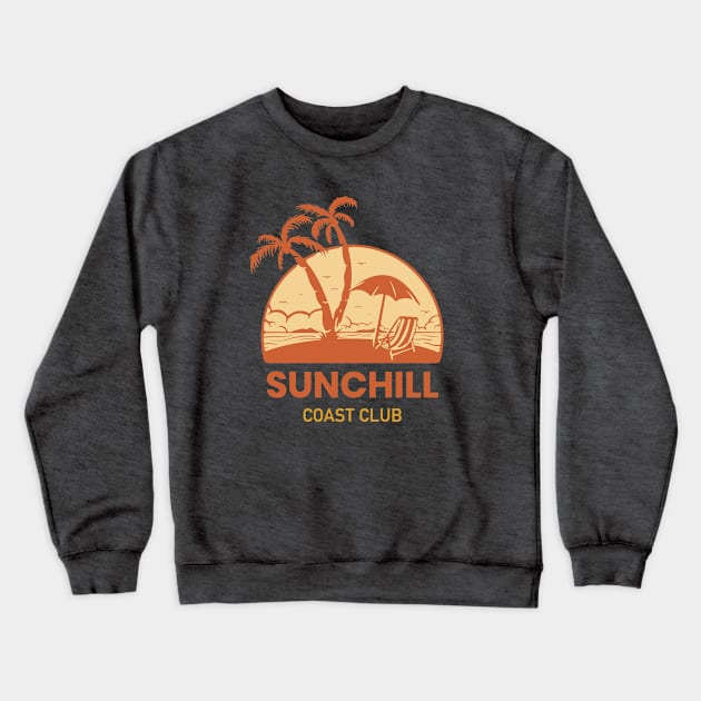 Sun Chill sunchill coast club Beach scenary relax Crewneck Sweatshirt by ActivLife